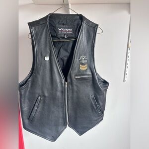 Wilson Black Leather vest